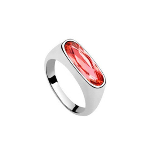 Austrian White Gold Crystal Ring