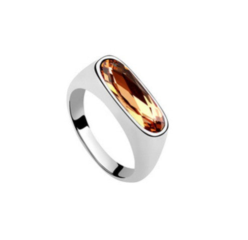 Austrian White Gold Crystal Ring